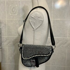 Black Studded Shoulder Bag